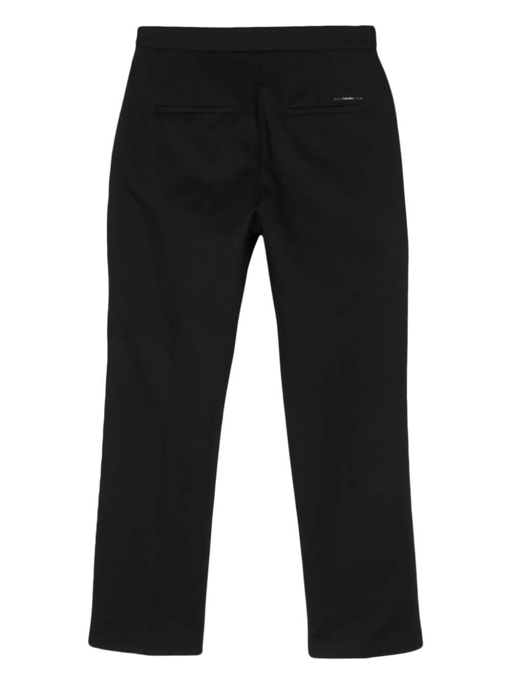 Shop Calvin Klein Slim-fit Cotton Trousers In Black