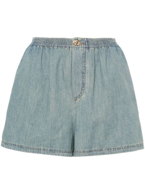 Moschino faded-denim shorts