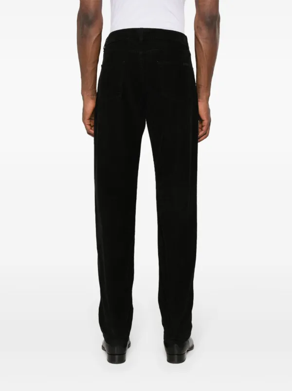 Saint Laurent Corduroy Tapered Trousers | Black | FARFETCH ID