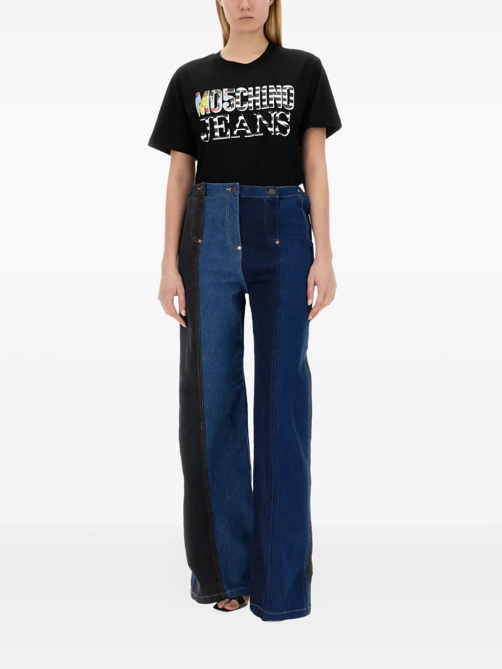 MOSCHINO JEANS T-shirt met logo Zwart
