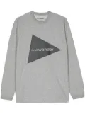 and Wander logo-print T-shirt - Grey