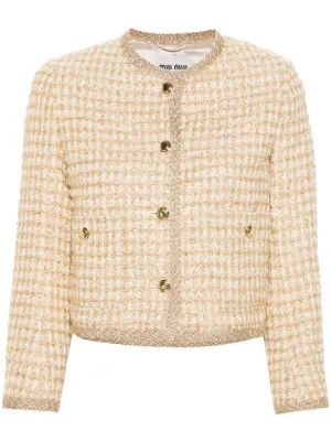 Miu Miu Tweed Jackets for Women - Shop on FARFETCH