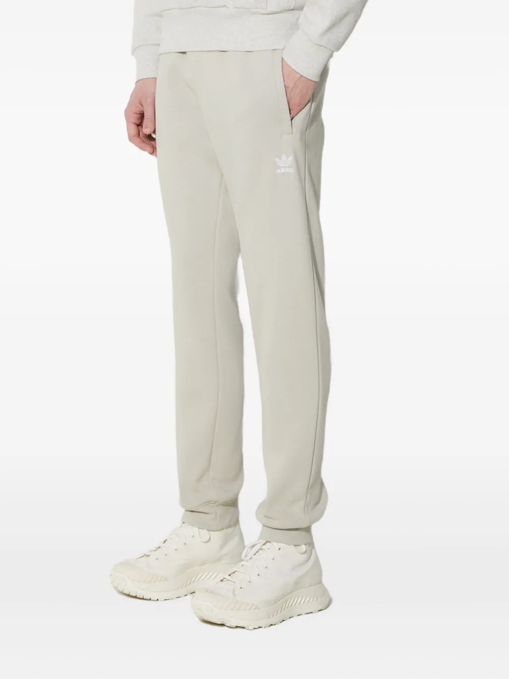 Adidas Originals Logo-embroidered Sweatpants In Neutral
