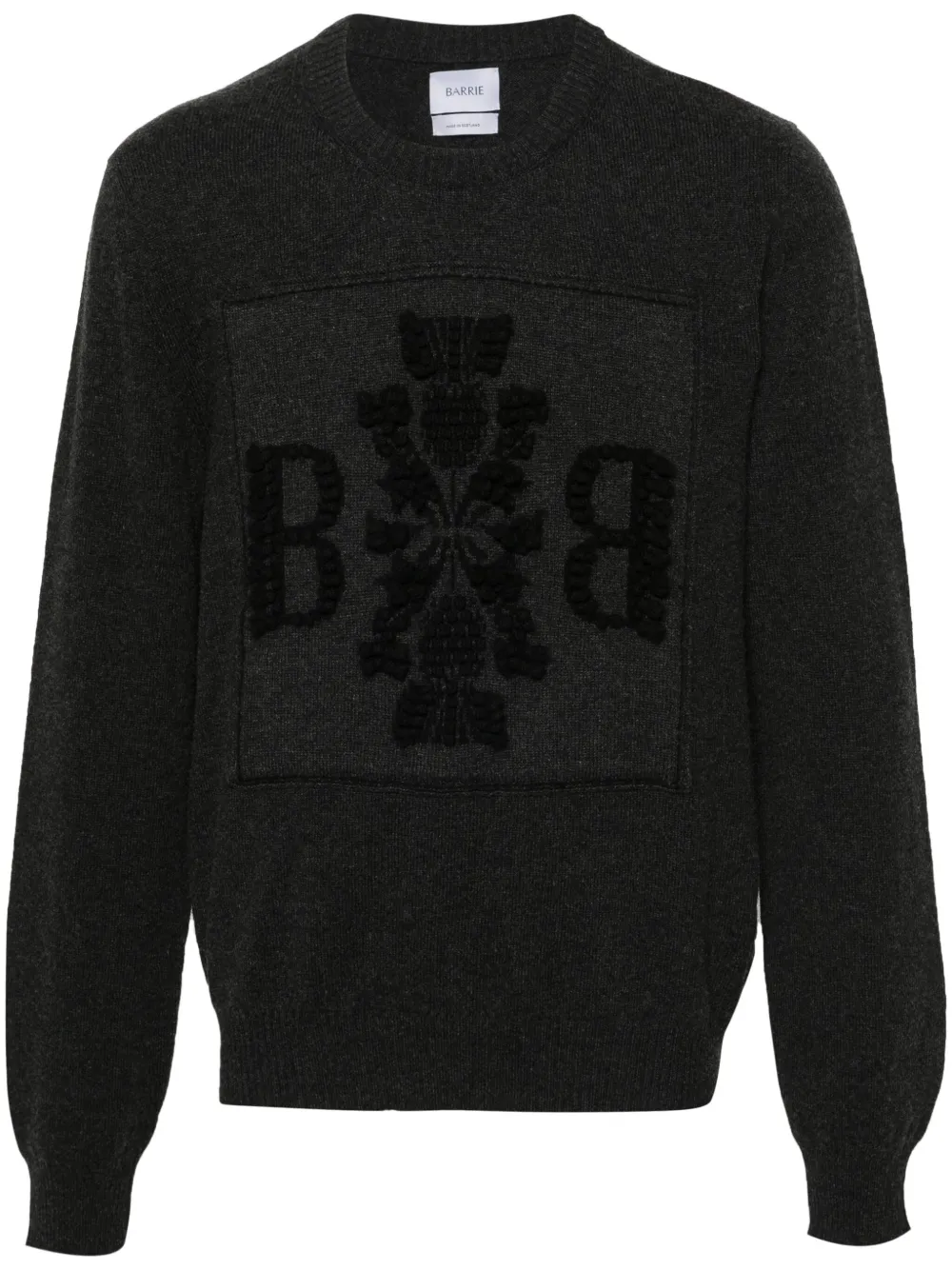 Barrie 3D-logo cashmere jumper | Grey | Image 1