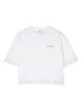 Aspesi Kids logo-embroidered T-shirt - White