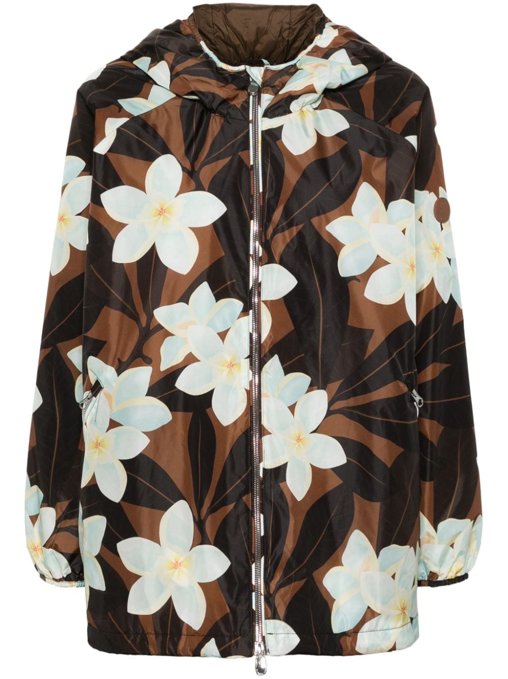 Save The Duck Niam floral-print jacket - Brown