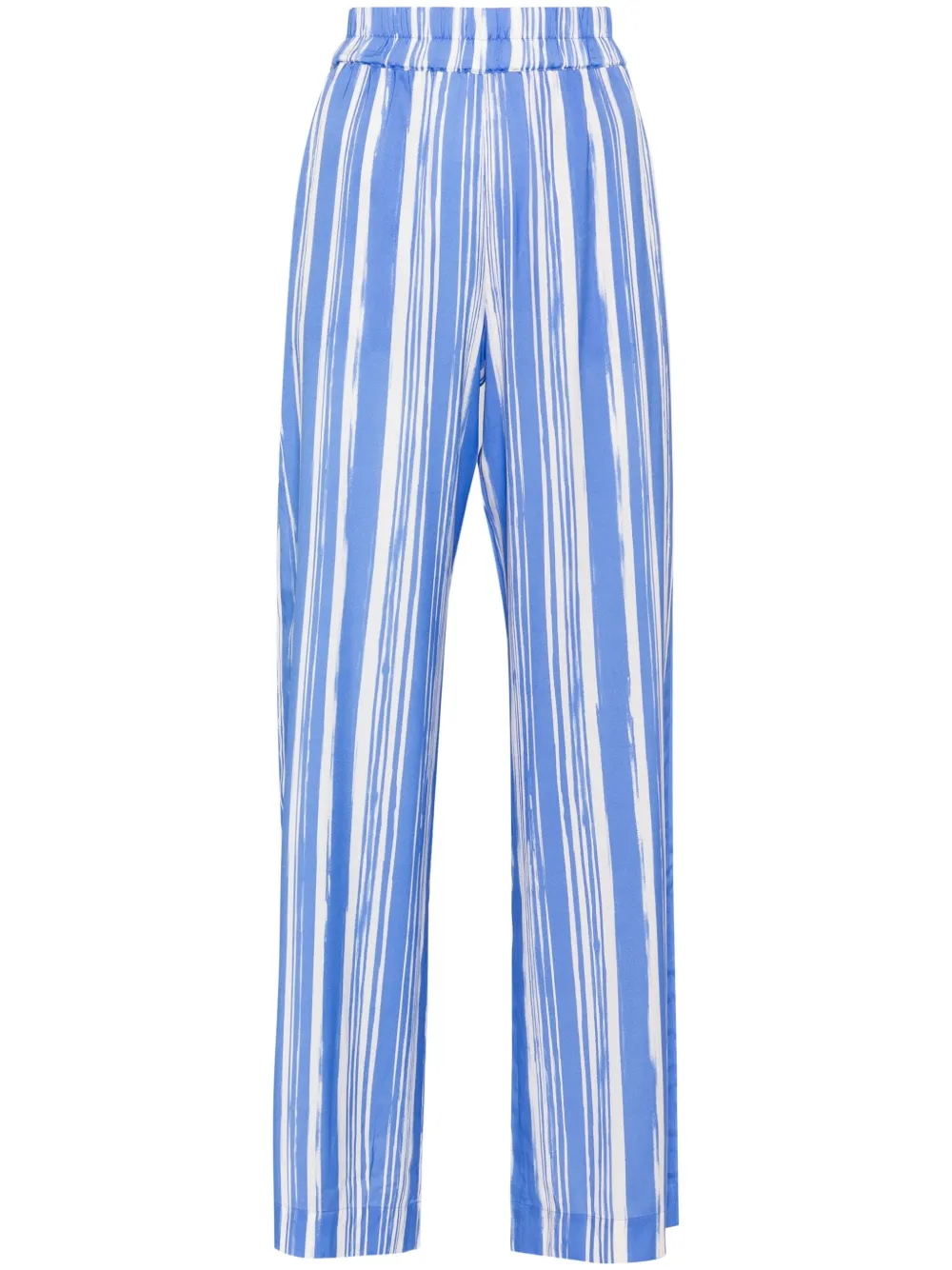 Baum Und Pferdgarten Nala gestreepte broek met wijde pijpen Blauw