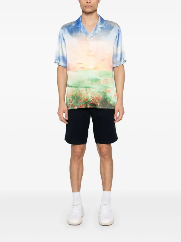 Blue Tie Dye Harlem Shorts Blue Tie Dye Harlem Shorts