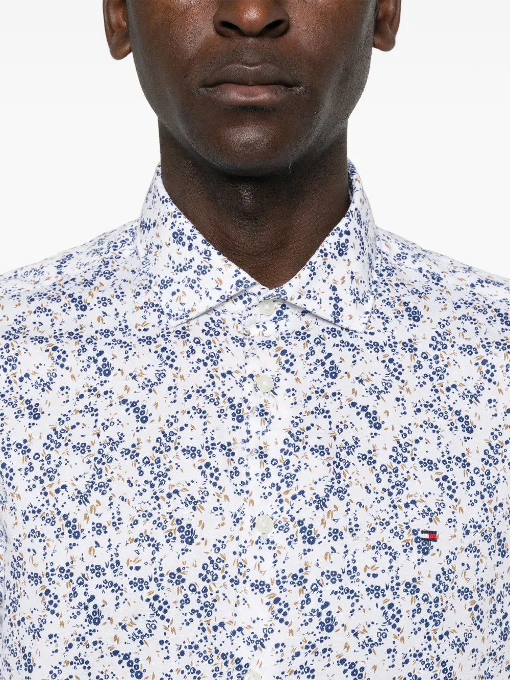 Tommy Hilfiger Overhemd met bloemenprint Wit