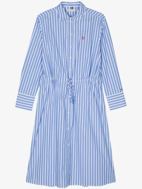 Tommy Hilfiger vestido camisero midi con rayas estampadas