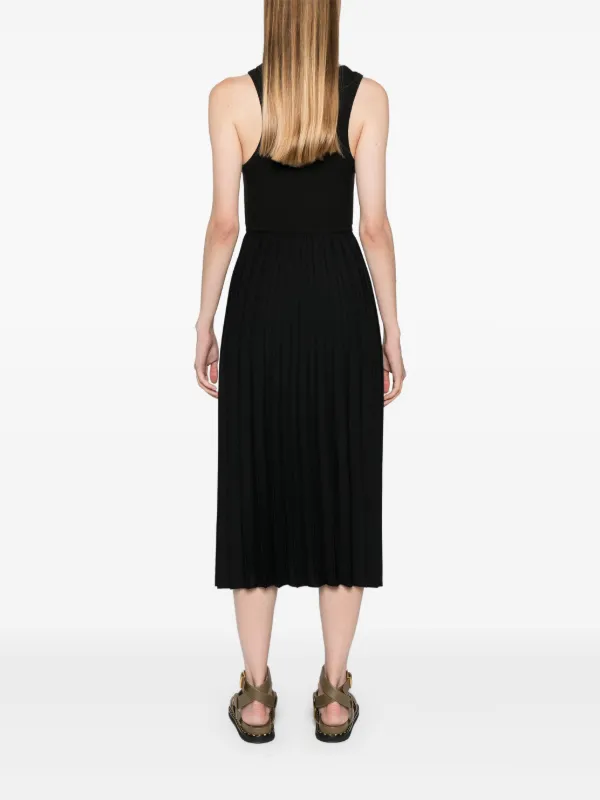 Tommy Hilfiger Sleeveless Pleated Midi Dress | Black | FARFETCH Tommy Hilfiger Sleeveless Pleated Midi Dress | Black | FARFETCH