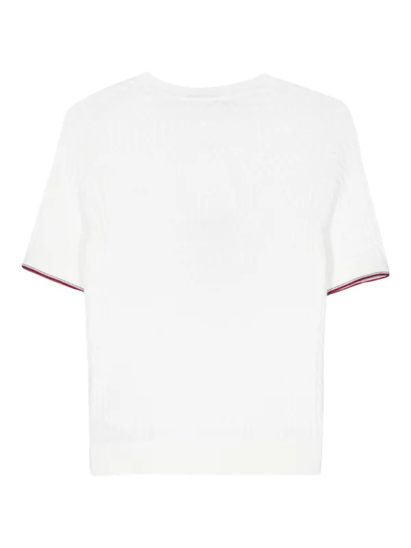 Tommy Hilfiger Top Tejido Con Logo Bordado Blanco FARFETCH CO