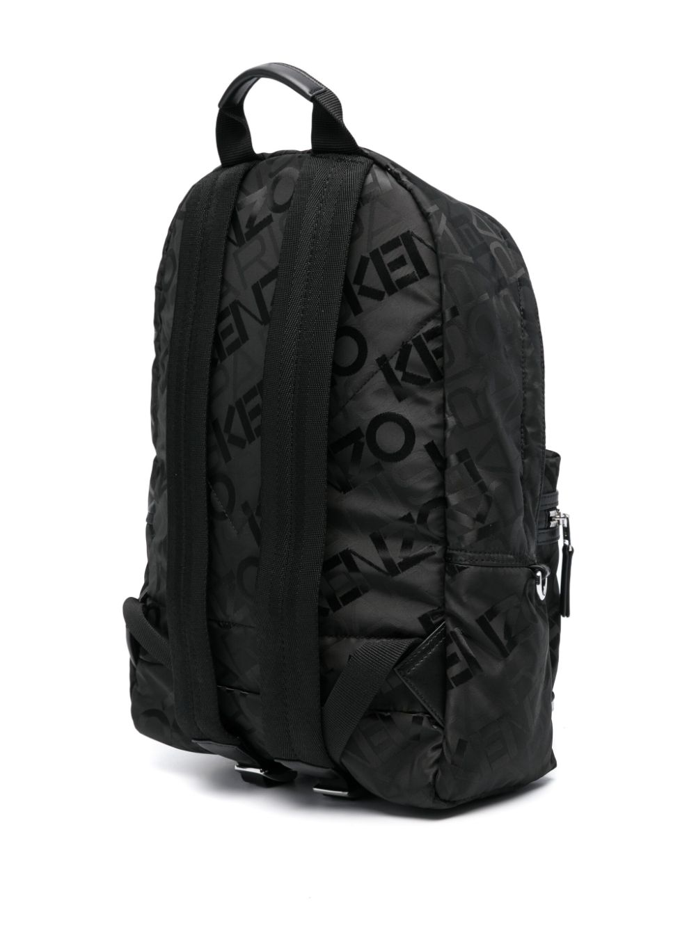 Shop Kenzo Logo-jacquard Backpack In Black