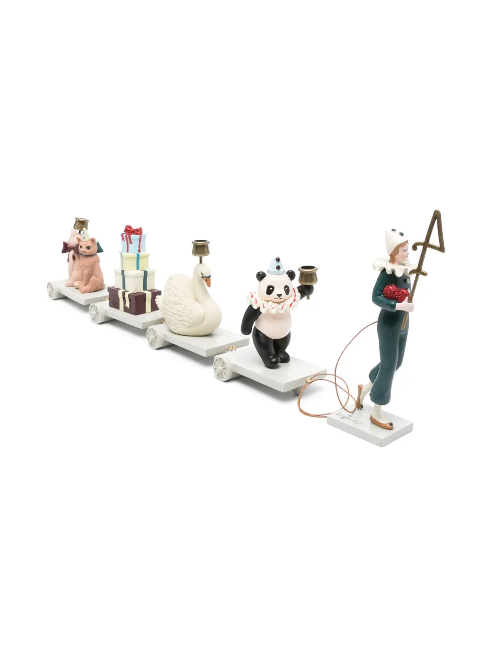 Konges Sløjd Clown Coeur candle train | Neutrals | Image 1