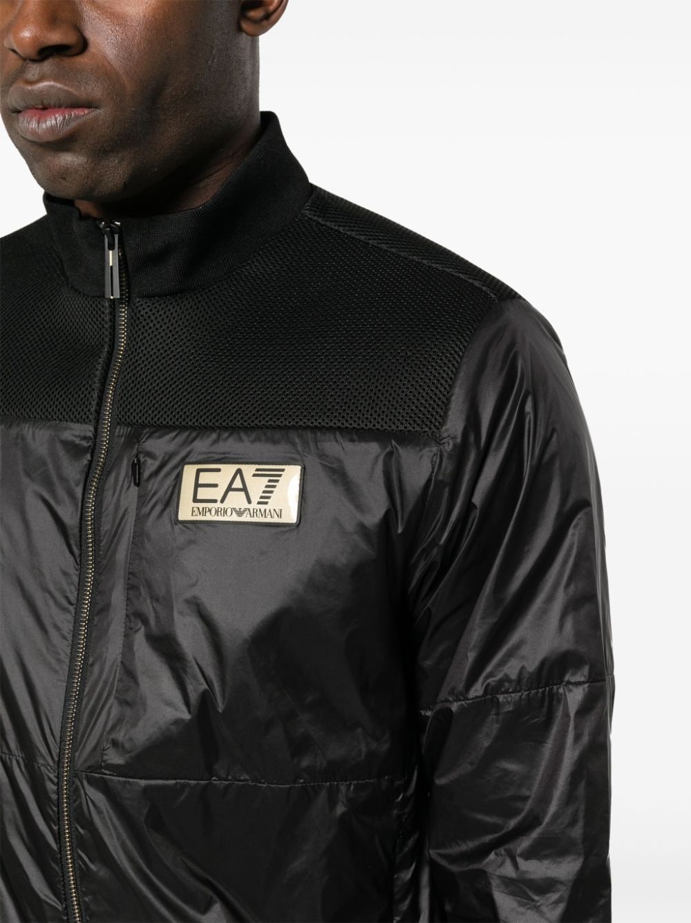 Ea7 Emporio Armani Jack met logopatch Zwart