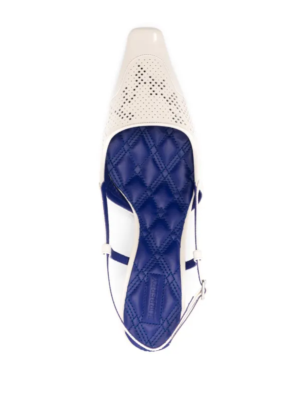 Burberry Chisel 50mm Slingback Pumps | White | FARFETCH Burberry Chisel 50mm Slingback Pumps | White | FARFETCH