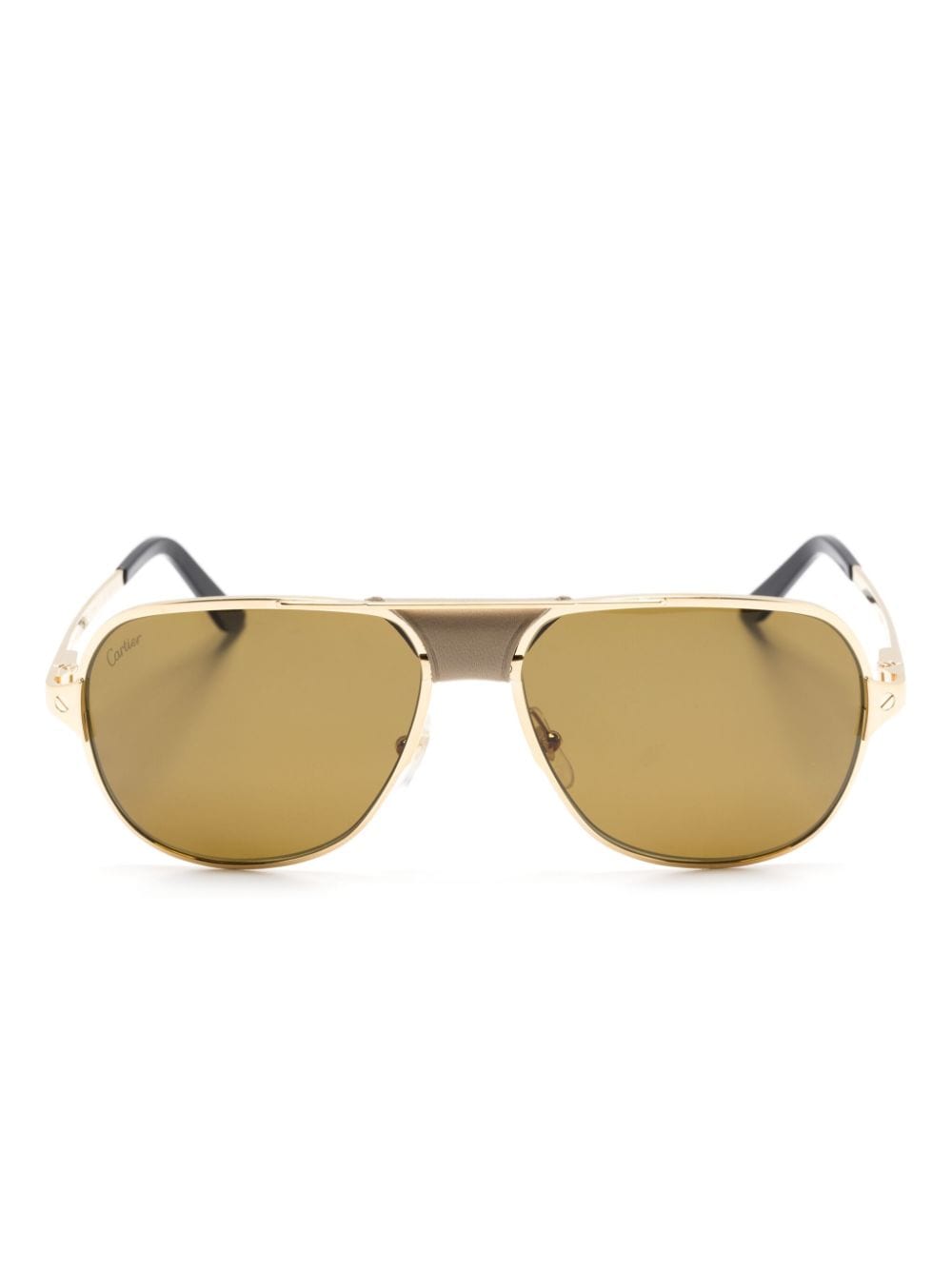 Cartier Santos De  Pilot-frame Sunglasses In 金色