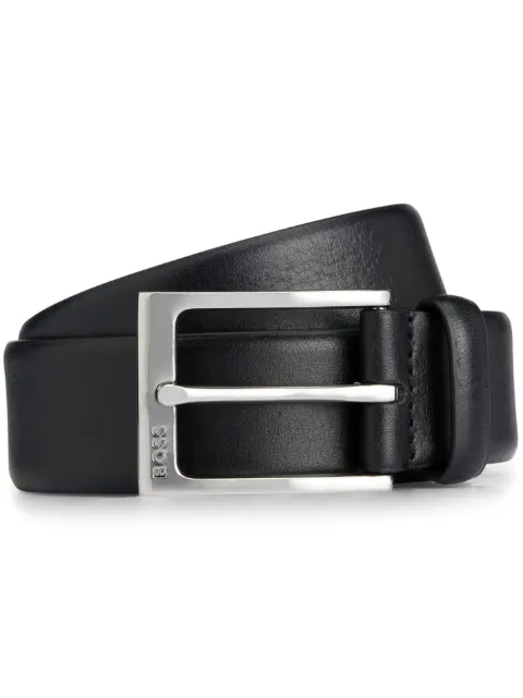 BOSS Cinto de couro com logo gravado