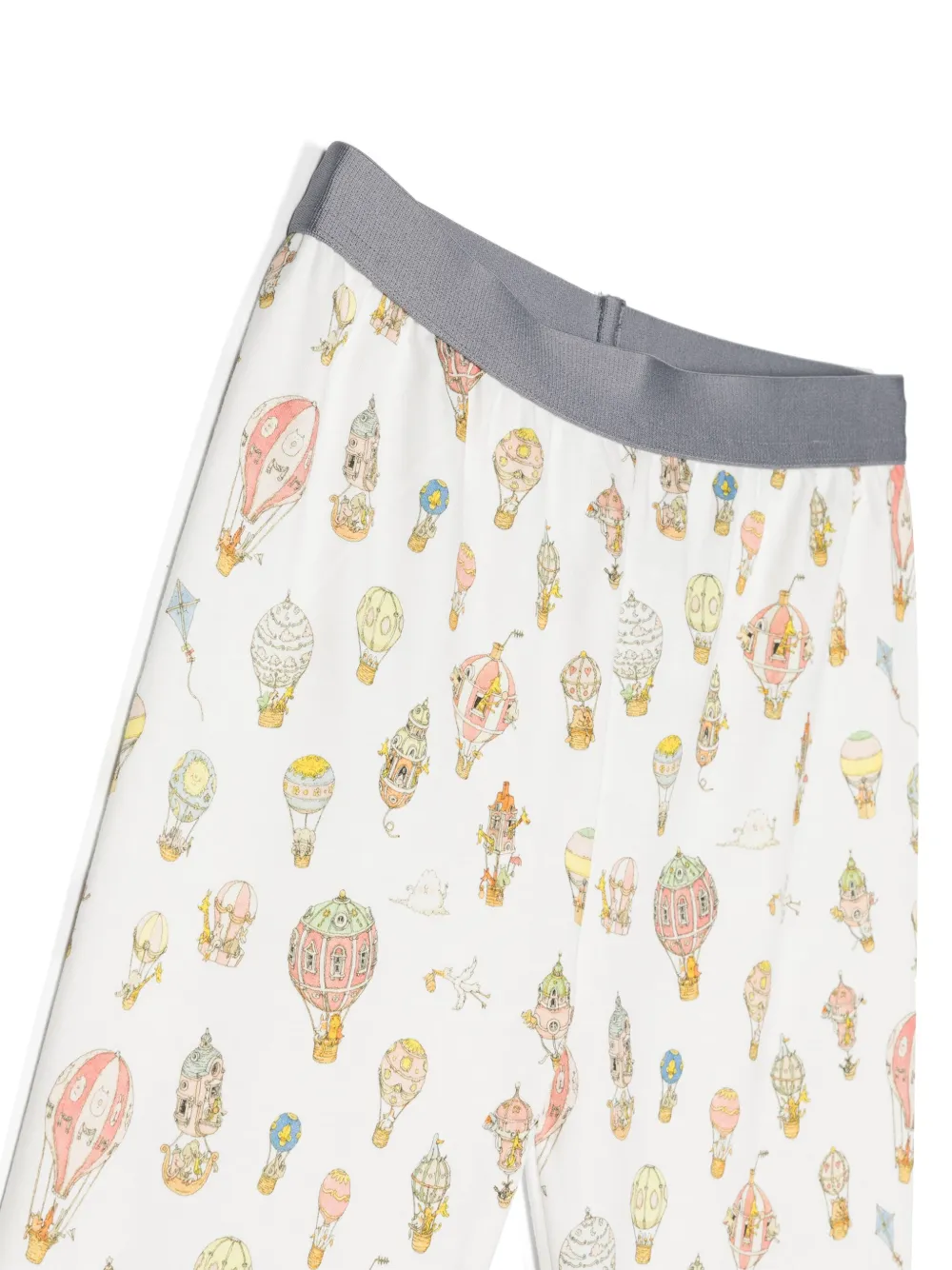Atelier Choux Graphic-print Cotton Pajamas In White