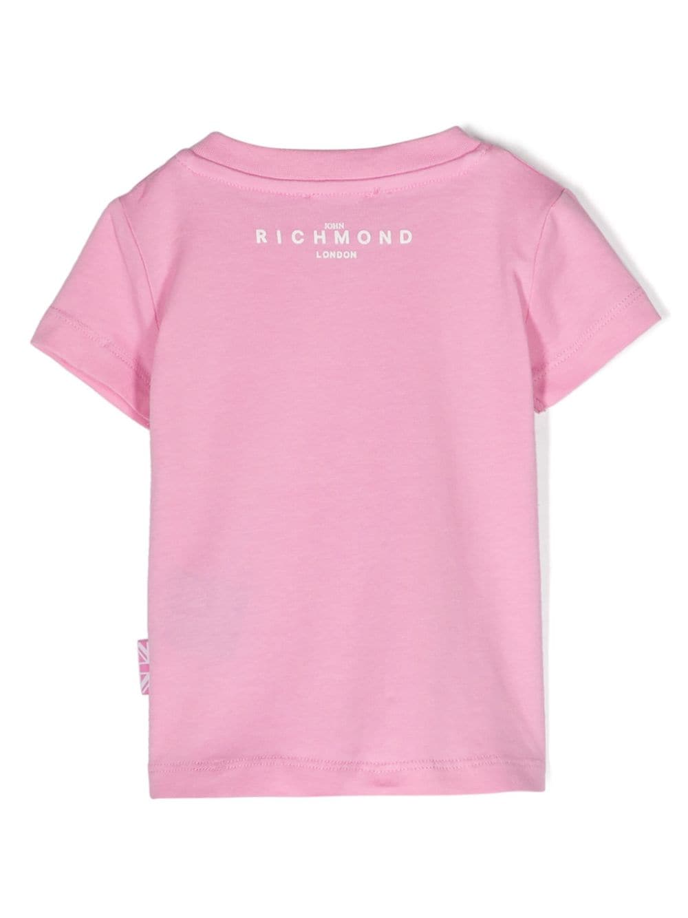 John Richmond Junior Katoenen T-shirt met logoprint - Roze