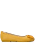 Hogan H661 patent-leather ballerina shoes - Yellow
