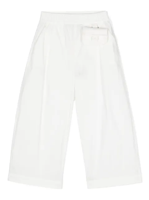 Fendi Kids pantalones anchos con bordado FF