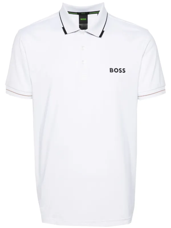 BOSS logo-print Polo Shirt White FARFETCH PH