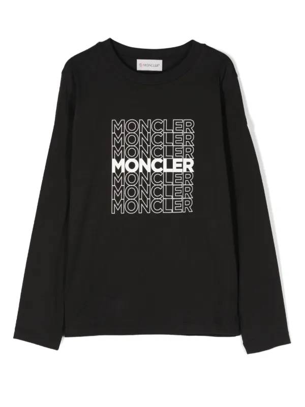 Moncler Enfant ロゴ Tシャツ | ブラック | FARFETCH JP