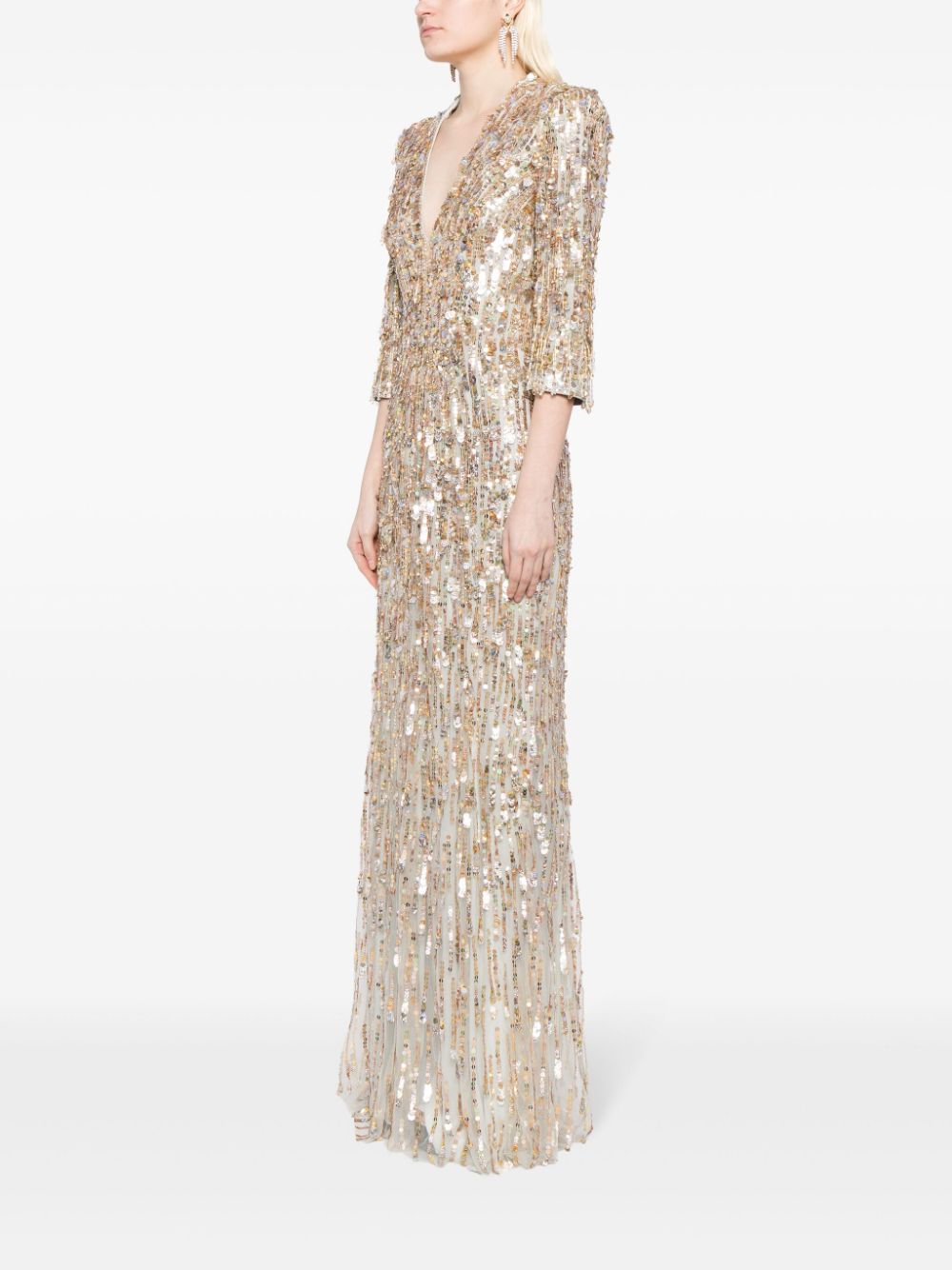 Jenny Packham Oscar sequin-embellished gown Women