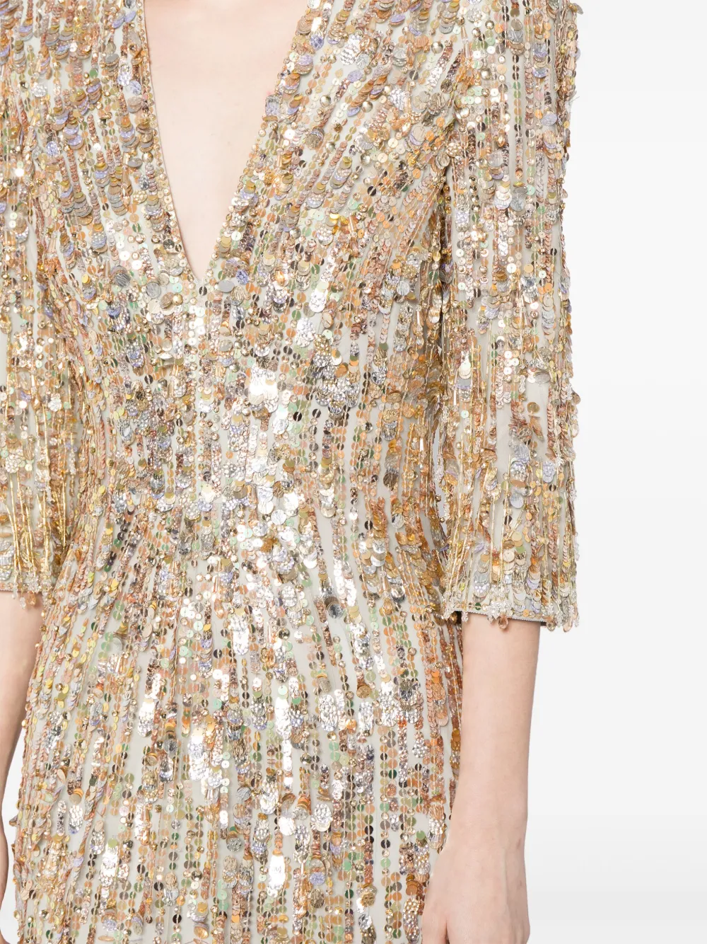 Jenny Packham Oscar sequin-embellished gown Women