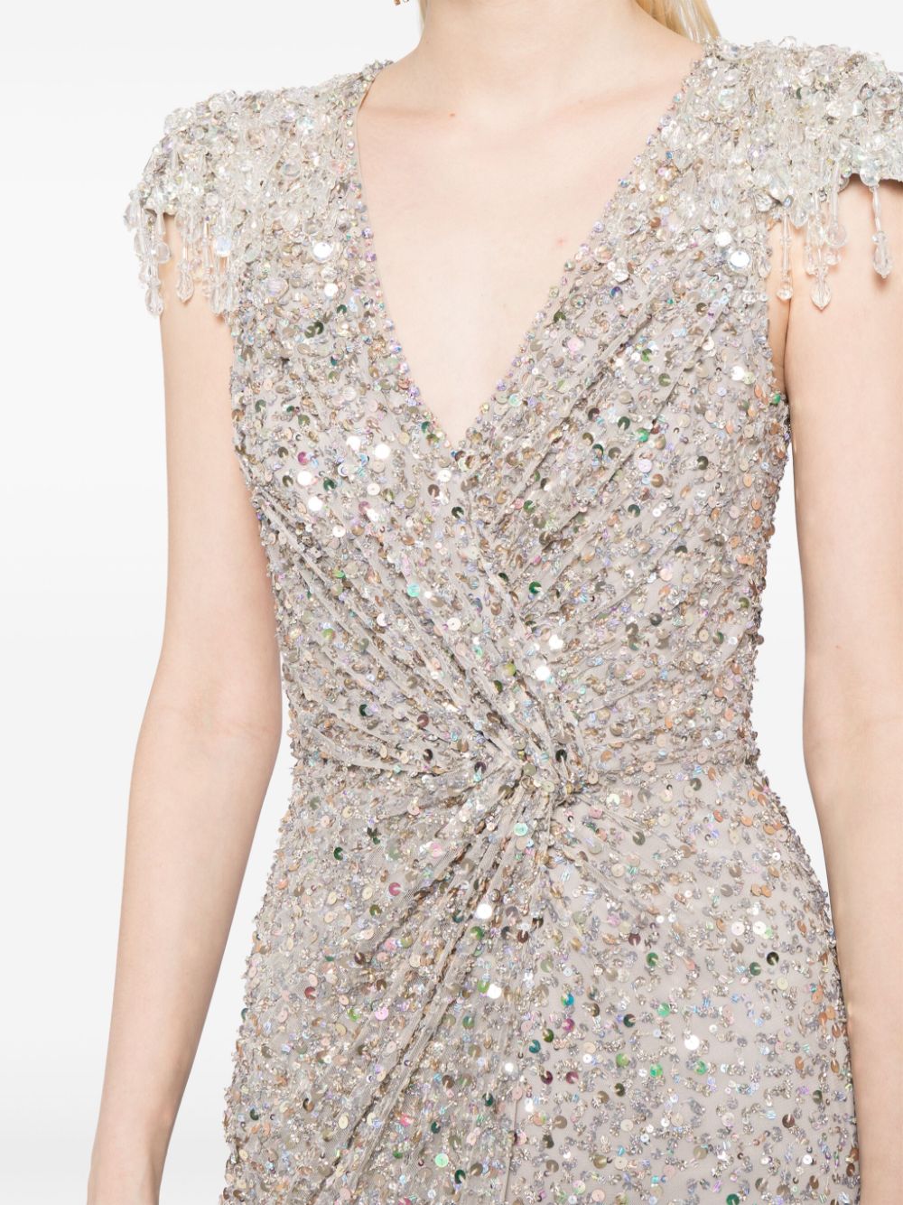 Affordable Jenny Packham Wonderful sequin-embellished gown Women