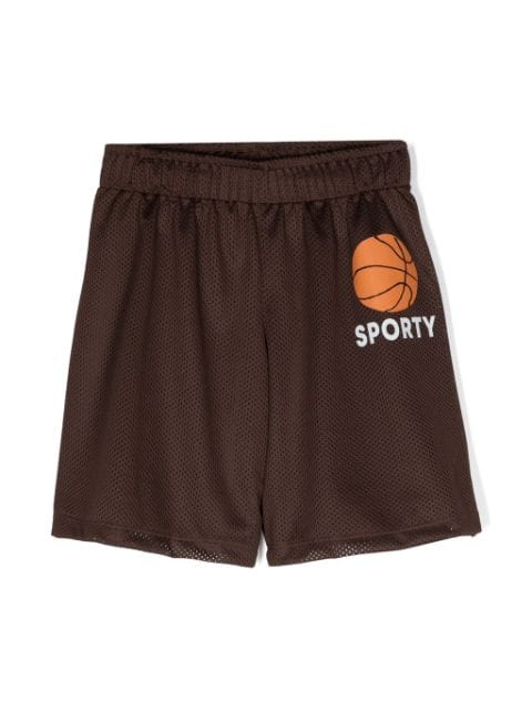 Mini Rodini shorts deportivos con logo estampado