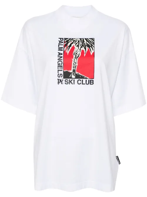 T-shirt Palm Ski Club en coton - Palm Angels - Modalova