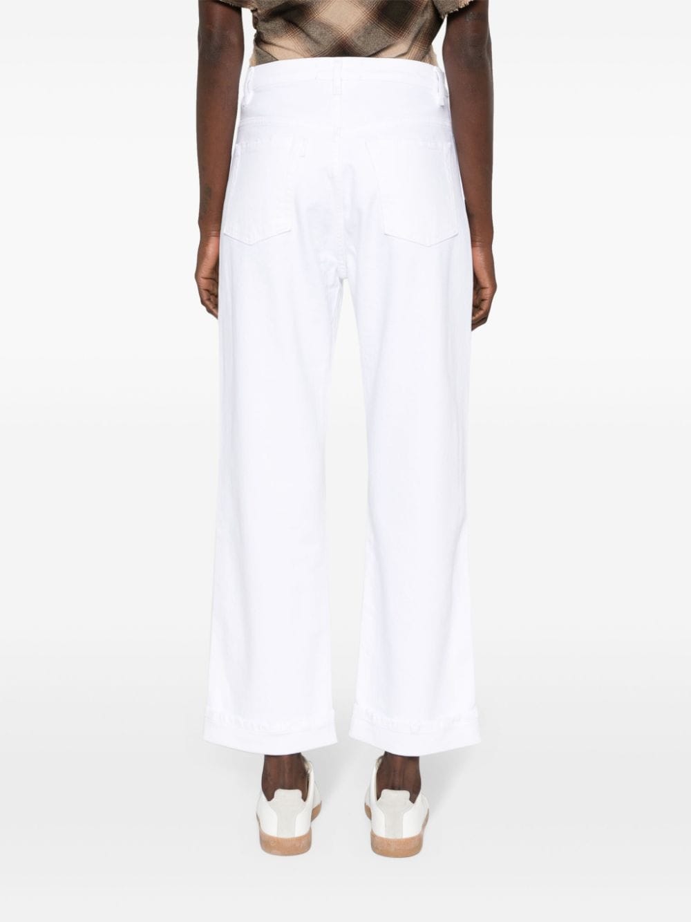 Shop 3x1 Claudia Extreme High-rise Straight-leg Jeans In White