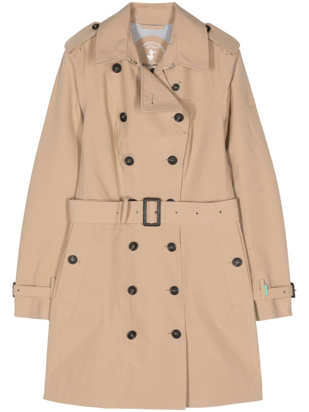 Save The Duck Audrey Trench Coat In Neutrals