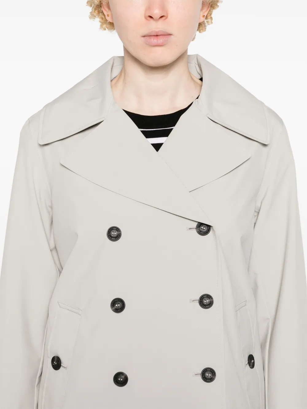 Save The Duck Sofi trenchcoat met logopatch Grijs