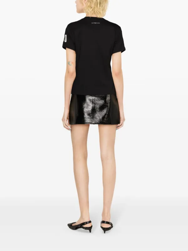 Courrèges Ac Straight Cotton T-shirt | Black | FARFETCH