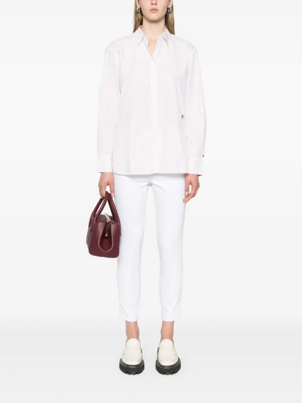 Tommy Hilfiger Striped Poplin Shirt White FARFETCH ZA