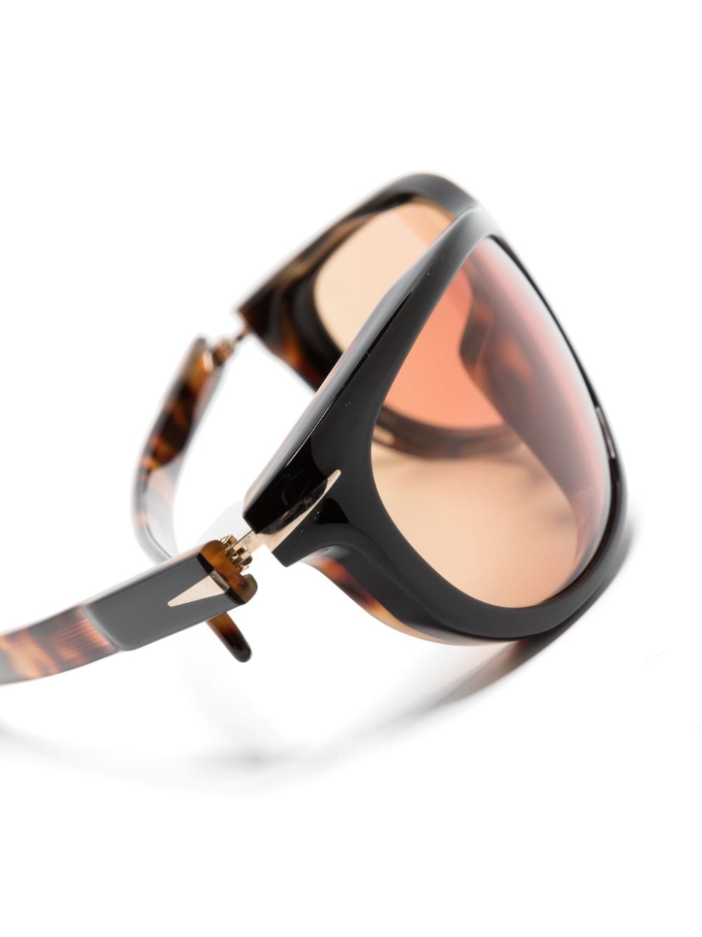 Shop Eyewear By David Beckham Tortoiseshell Rectangle-frame Sunglasses In Brown