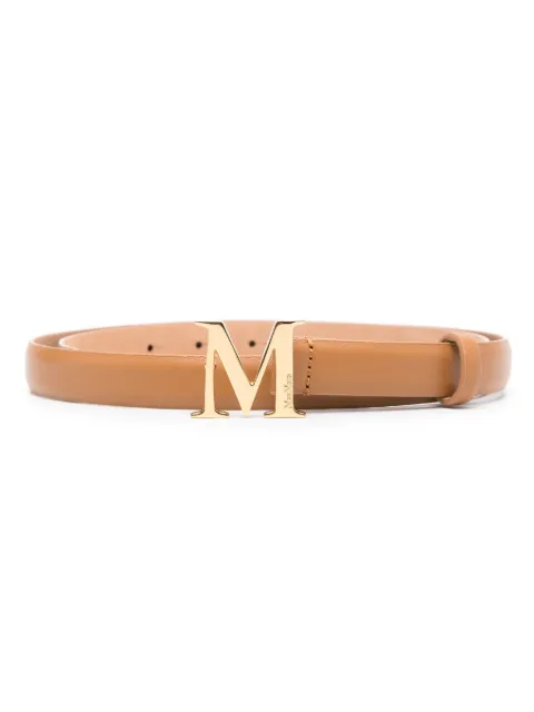 Max Mara logo-buckle leather belt