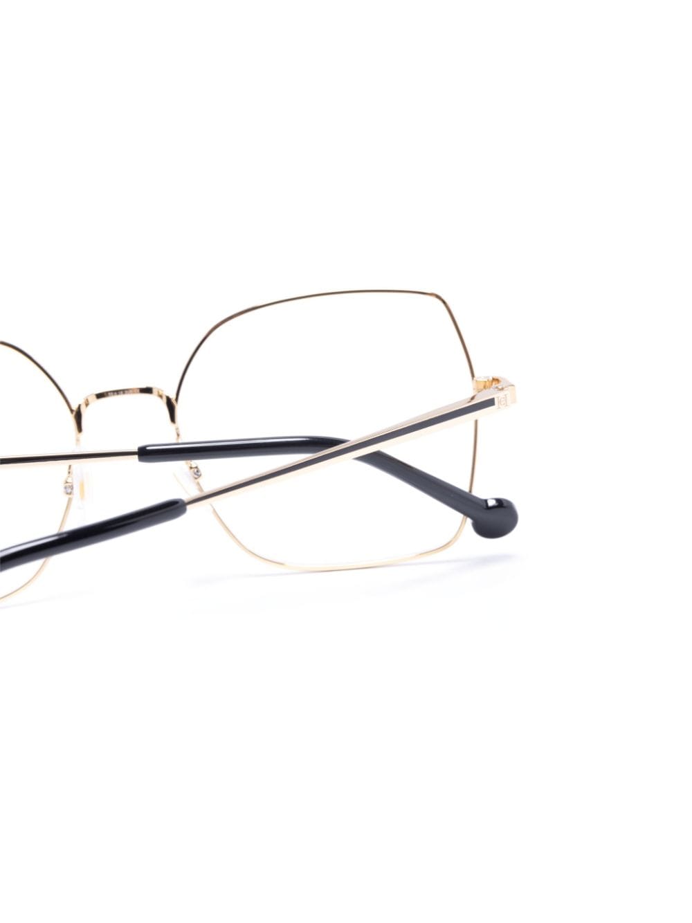 Shop Carolina Herrera Oversize-frame Glasses In 金色