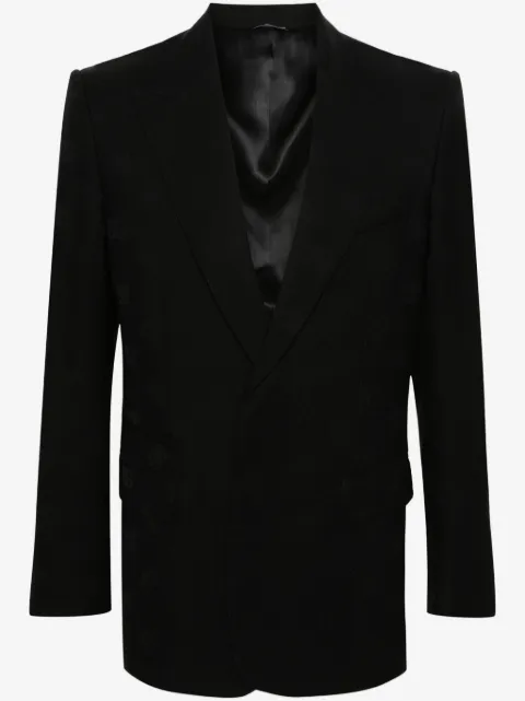 Dolce & Gabbana monogram-jacquard wool blazer