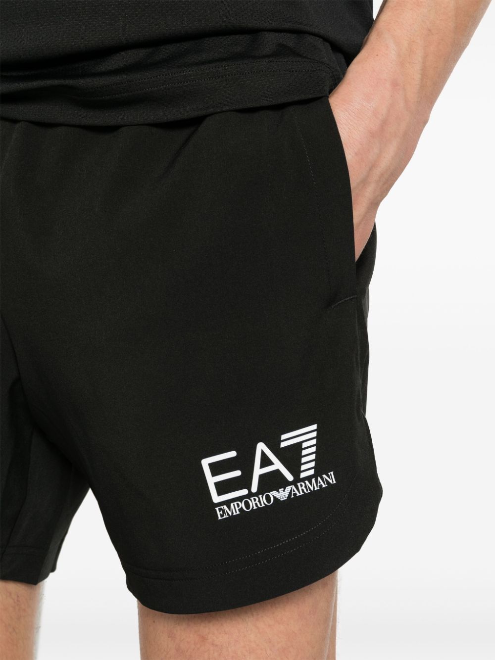 Shop Ea7 Dynamic Athlete Technical-jersey Shorts In Black