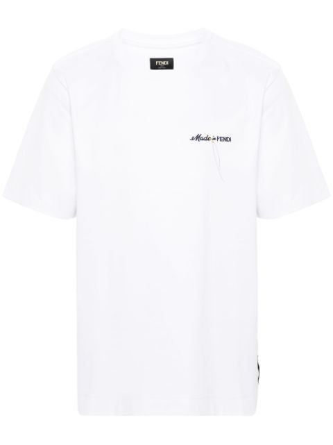 FENDI logo-embroidered T-shirt