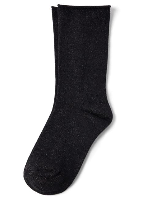 Brunello Cucinelli metallic-thread cashmere silk-blend socks