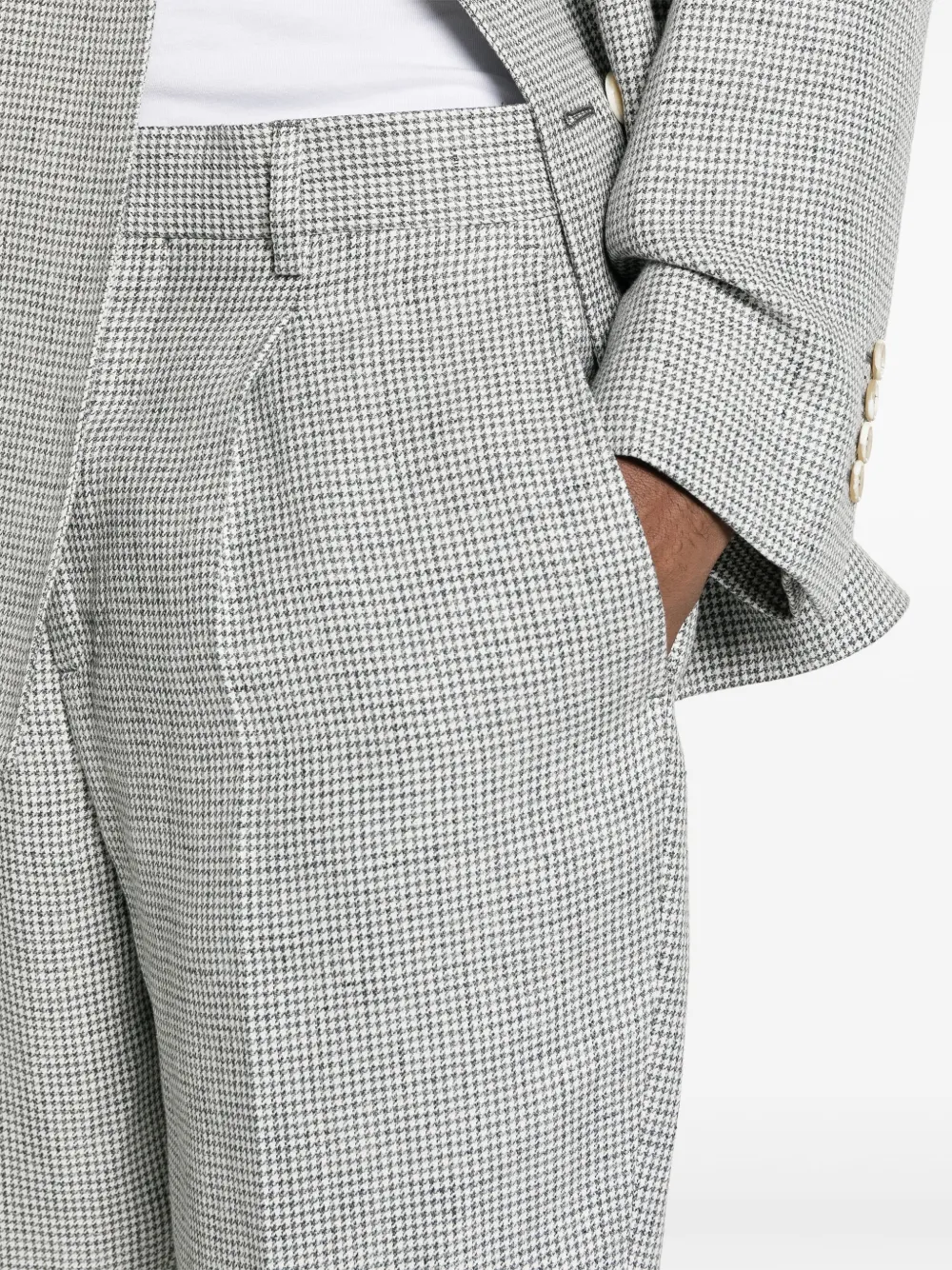 Brunello Cucinelli houndstooth double-breasted suit Men