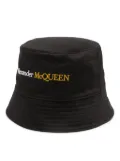 Alexander McQueen logo-embroidered bucket hat - Black
