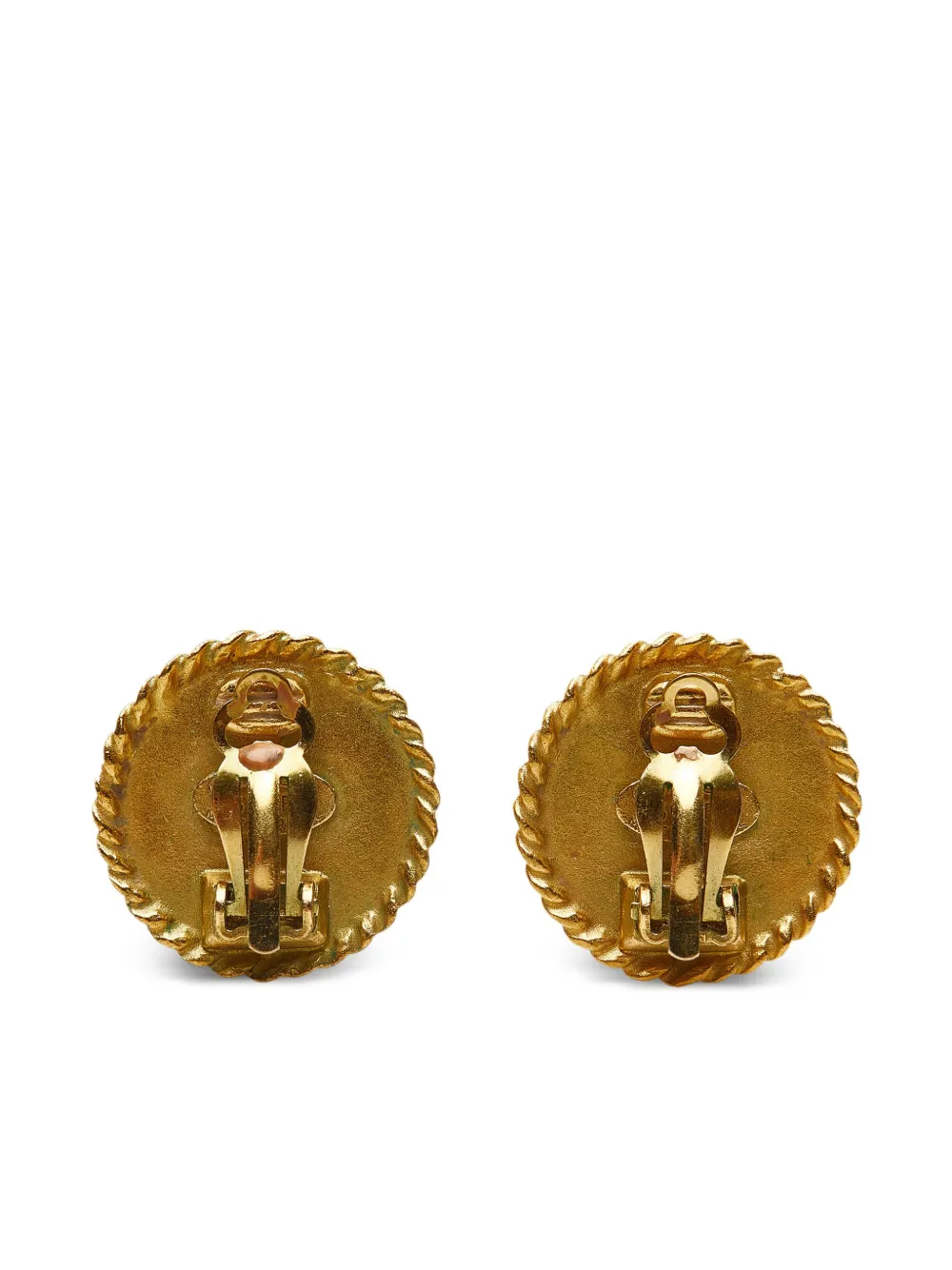 CHANEL Pre-Owned 1995 pre-owned oorclips met logo - Goud