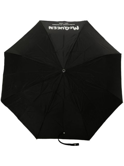 Alexander McQueen logo-print folded umbrella Women