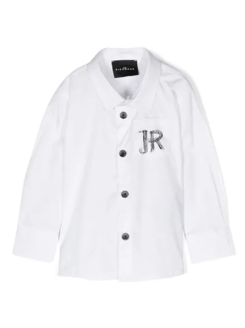 John Richmond Junior Katoenen shirt met logoprint